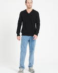 Pure Cashmere 4 ply V-Neck Sweater (Luke 13)