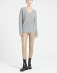 Pure Cashmere 2 ply V-Neck Sweater w/Stitch (Lilly 31)