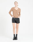 Pure Cashmere Ribbed V-Neck Cardigan (Mia 14)