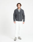 Pure Cashmere 4 ply Shawl Collar Cardigan (Zach 4)