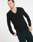 Pure Cashmere 2 Ply V-Neck Sweater (Luke 1)