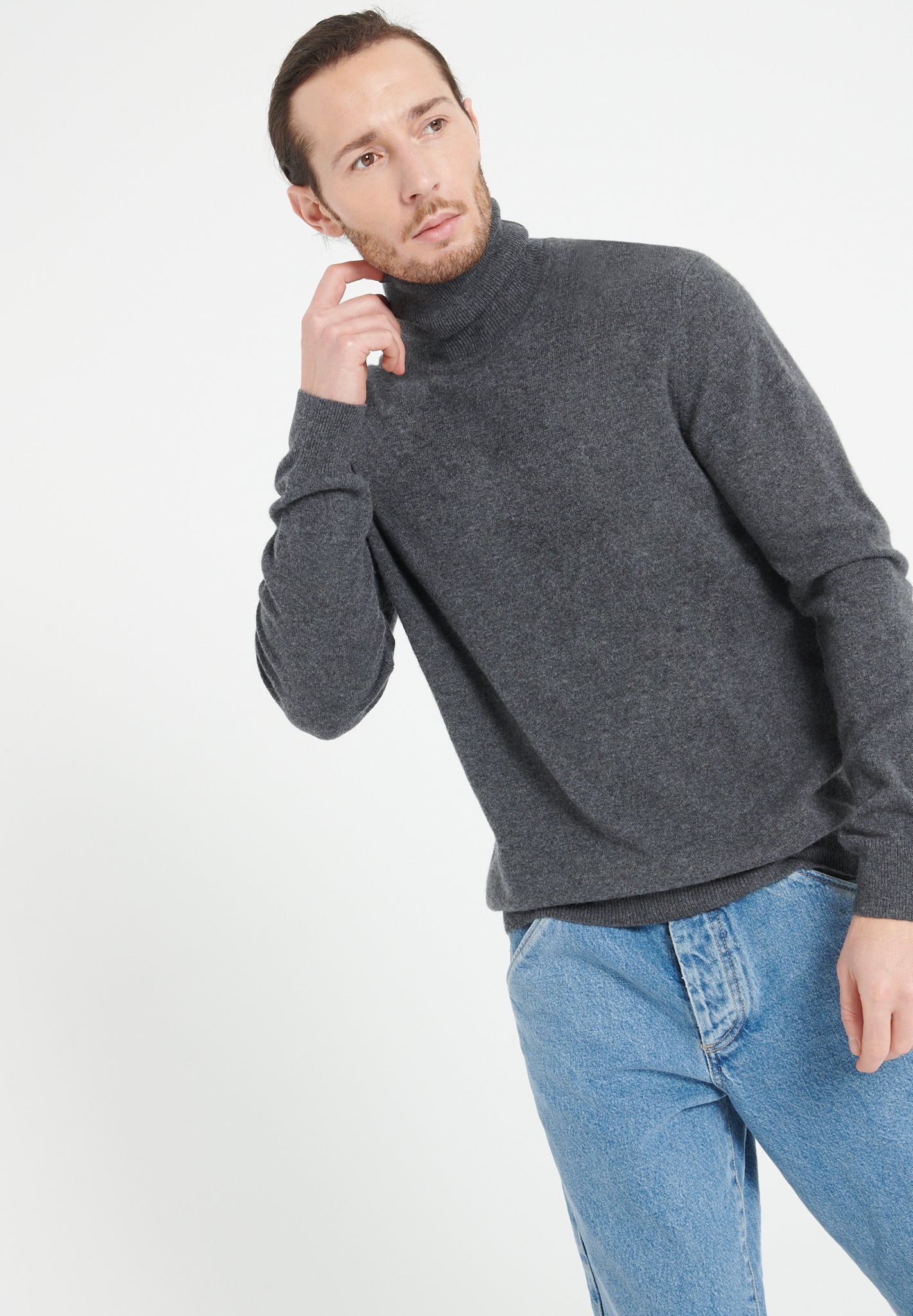 Pure Cashmere 2 Ply Turtleneck Sweater (Luke 3)