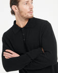 Pure Cashmere 2 Ply Long Sleeve Polo Shirt (Luke 5)