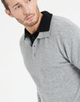 Pure Cashmere 2 Ply Long Sleeve Polo Shirt (Luke 5)