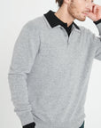 Pure Cashmere 2 Ply Long Sleeve Polo Shirt (Luke 5)