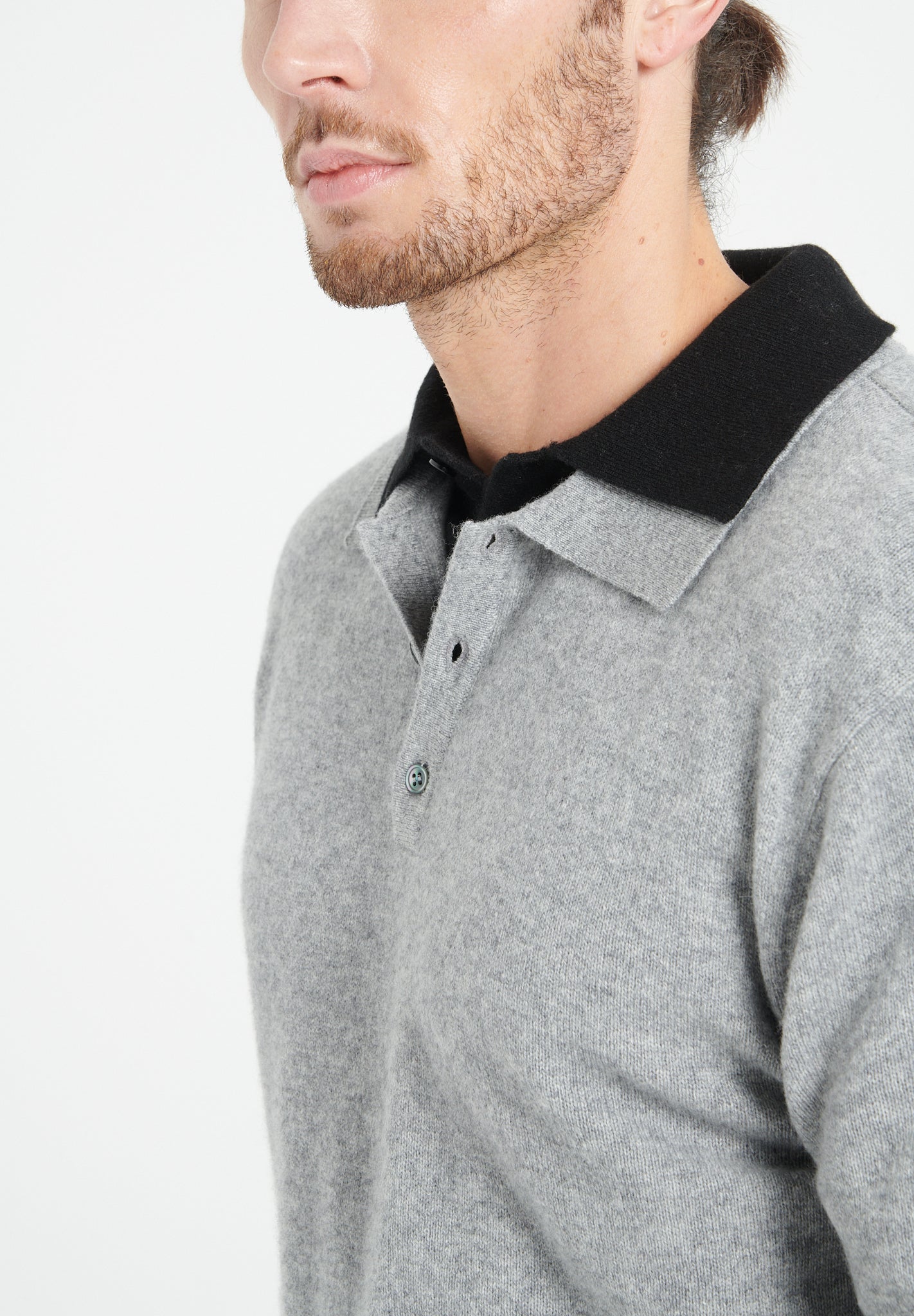 Pure Cashmere 2 Ply Long Sleeve Polo Shirt (Luke 5)