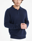 Pure Cashmere 2 Ply Long Sleeve Polo Shirt (Luke 5)