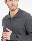 Pure Cashmere 2 Ply Long Sleeve Polo Shirt (Luke 5)