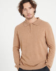 Pure Cashmere 2 Ply Long Sleeve Polo Shirt (Luke 5)