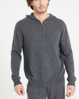 Pure Cashmere 2 Ply Zipped Hoodie (Luke 6)