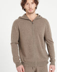 Pure Cashmere 2 Ply Zipped Hoodie (Luke 6)