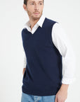 Pure Cashmere 2 Ply Sleeveless Vest (Luke 9)