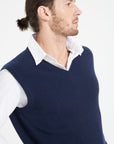 Pure Cashmere 2 Ply Sleeveless Vest (Luke 9)