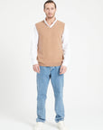 Pure Cashmere 2 Ply Sleeveless Vest (Luke 9)