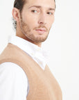 Pure Cashmere 2 Ply Sleeveless Vest (Luke 9)