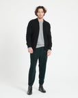 Pure Cashmere Bomber Neck Cardigan (Luke 10)