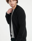 Pure Cashmere Bomber Neck Cardigan (Luke 10)