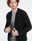 Pure Cashmere Bomber Neck Cardigan (Luke 10)
