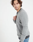 Pure Cashmere Bomber Neck Cardigan (Luke 10)