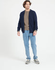 Pure Cashmere Bomber Neck Cardigan (Luke 10)