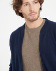 Pure Cashmere Bomber Neck Cardigan (Luke 10)