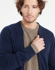 Pure Cashmere Bomber Neck Cardigan (Luke 10)