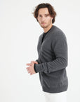 Pure Cashmere Bomber Neck Cardigan (Luke 10)