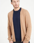 Pure Cashmere Bomber Neck Cardigan (Luke 10)