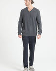 Pure Cashmere 4 ply V-Neck Sweater (Luke 13)