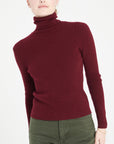 Pure Cashmere 4 ply Turtleneck Ribbed Sweater (Lilly 17)