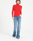 Pure Cashmere 4 ply Turtleneck Ribbed Sweater (Lilly 17)