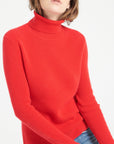 Pure Cashmere 4 ply Turtleneck Ribbed Sweater (Lilly 17)