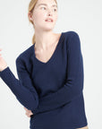 Pure Cashmere 4 Thread V-Neck Sweater (Lilly 20)
