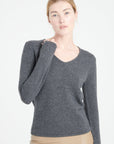 Pure Cashmere 4 Thread V-Neck Sweater (Lilly 20)