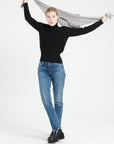 Pure Cashmere Rib Knit Turtleneck Sweater (Lilly 21)
