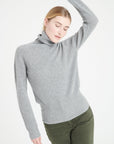 Pure Cashmere Rib Knit Turtleneck Sweater (Lilly 21)