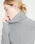 Pure Cashmere Rib Knit Turtleneck Sweater (Lilly 21)