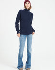 Pure Cashmere Rib Knit Turtleneck Sweater (Lilly 21)