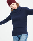Pure Cashmere Rib Knit Turtleneck Sweater (Lilly 21)