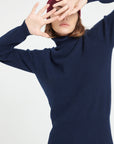Pure Cashmere Rib Knit Turtleneck Sweater (Lilly 21)
