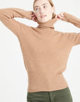 Pure Cashmere Rib Knit Turtleneck Sweater (Lilly 21)