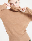 Pure Cashmere Rib Knit Turtleneck Sweater (Lilly 21)