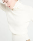 Pure Cashmere Rib Knit Turtleneck Sweater (Lilly 21)