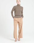 Pure Cashmere Rib Knit Turtleneck Sweater (Lilly 21)