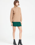 Pure Cashmere Rib Knit Funnel Neck Sweater w/Zip (Lilly 28)