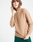 Pure Cashmere Rib Knit Funnel Neck Sweater w/Zip (Lilly 28)