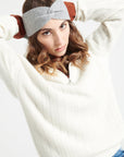 Pure Cashmere Rib Knit Funnel Neck Sweater w/Zip (Lilly 28)