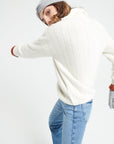 Pure Cashmere Rib Knit Funnel Neck Sweater w/Zip (Lilly 28)