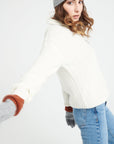 Pure Cashmere Rib Knit Funnel Neck Sweater w/Zip (Lilly 28)
