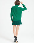 Pure Cashmere Rib Knit Funnel Neck Sweater w/Zip (Lilly 28)